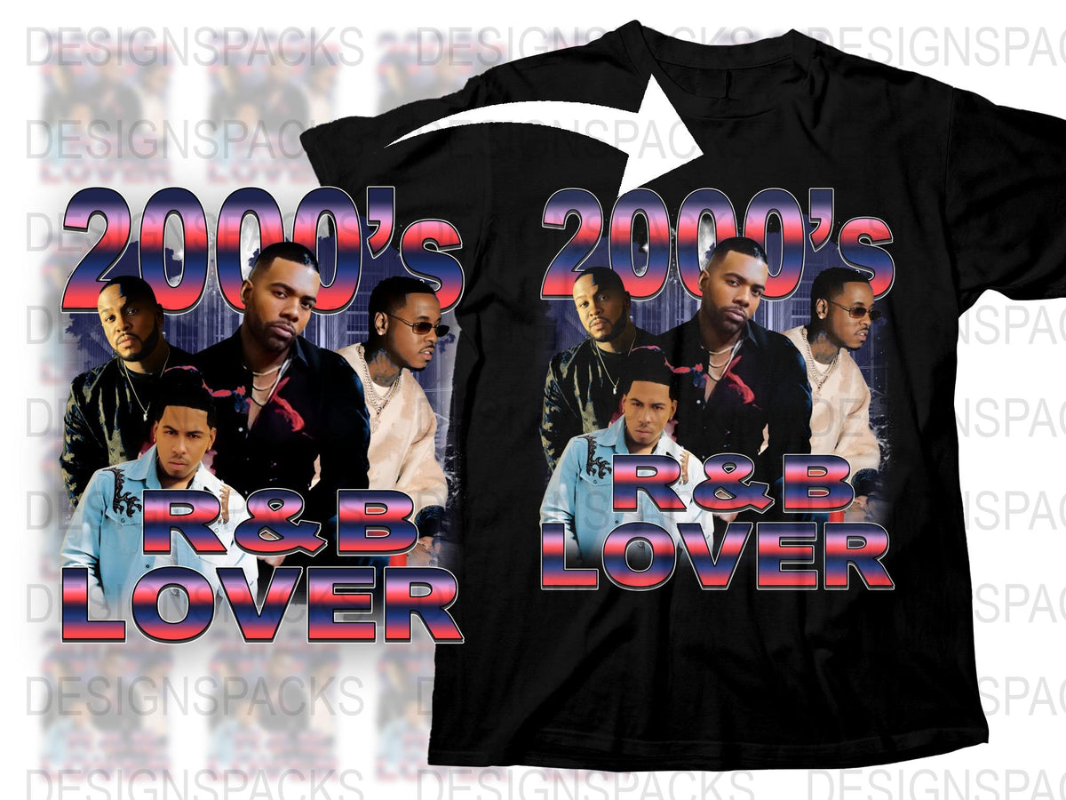 Vintage 2000s RandB Lover Graphic T-Shirt, Retro Music Fan Tee, Hip Hop Style Shirt, Urban Fashion Top, Gift for Music Lovers