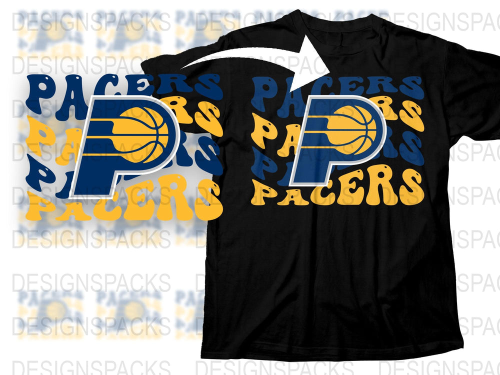 Indiana Pacers T-Shirt, Basketball Fan Apparel, Unisex Sports Tee, Black and Blue Graphic Shirt