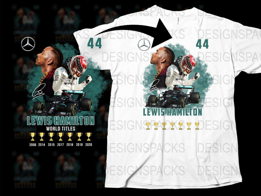 Lewis Hamilton F1 Champion T-Shirt, Racing Car Graphic Tee, Motorsport Fan Gift, Casual Wear, Unisex Top, Size Options Available