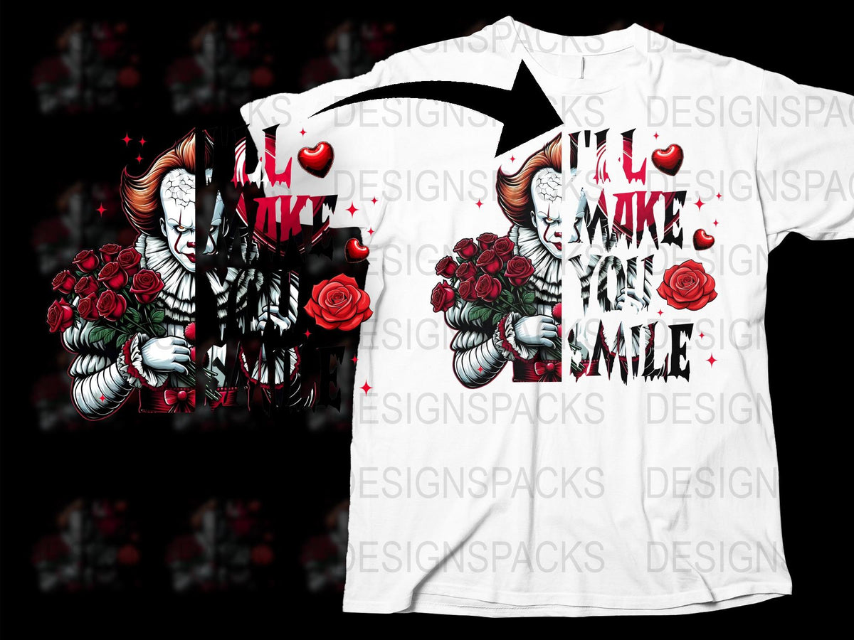 Graphic Tee Dark Art Style, Red and White Contrast, Gothic Shirt, Unique Floral Design, Unisex Fashion