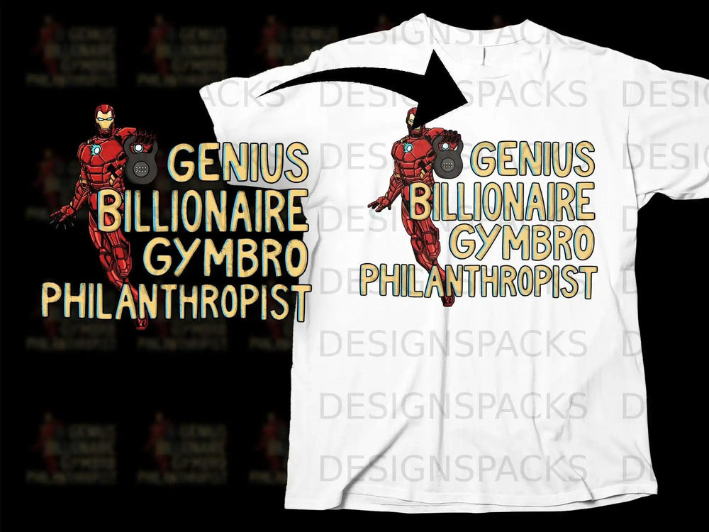 Genius Billionaire Gymbro Philanthropist Shirt Design