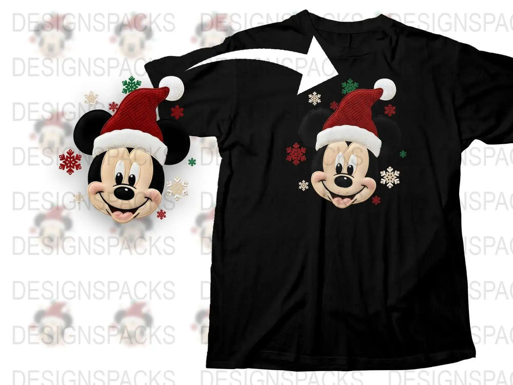 Disney Christmas T-Shirt Mickey Mouse Holiday Graphic Tee Festive Winter Apparel Unisex Gift Idea