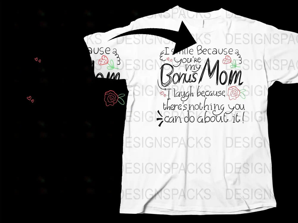 Funny Mom T-Shirt, Tough Mom Quote, Floral Design, Women's White Tee, Mother's Day Gift, Casual Wear
