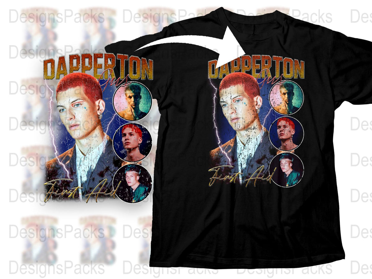 Dapperton Band T-Shirt, Vintage Collage Tee, Indie Music Fan Apparel, Multiple Portrait Graphic Shirt