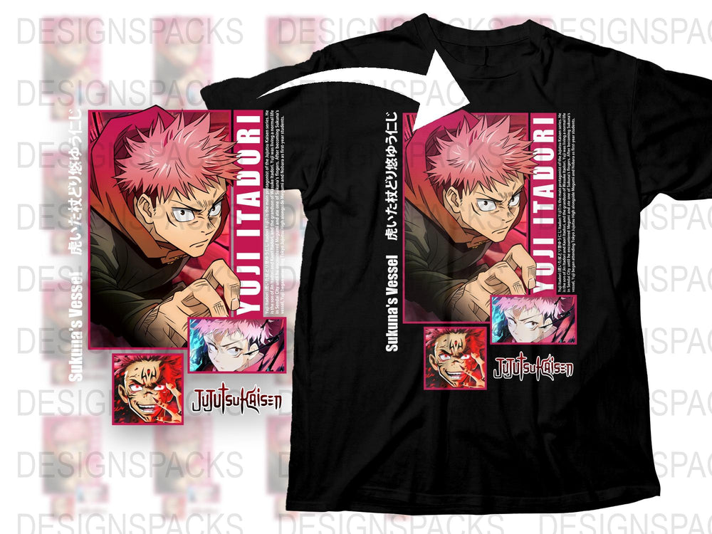 Jujutsu Kaisen T-Shirt, Yuji Itadori Anime Graphic Tee, Unisex Manga Shirt, Fan Gift Idea