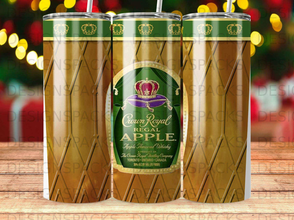 Crown Royal Apple whisky bottle with regal purple and gold label.
