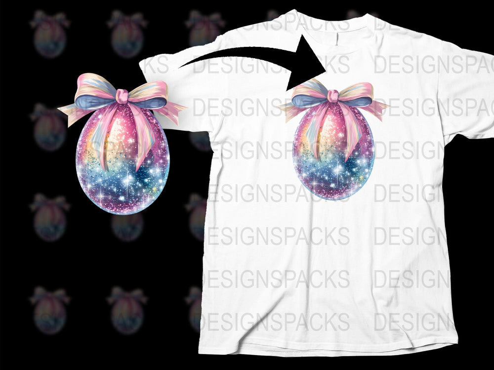 Galaxy Egg Design T-Shirt, Cosmic Easter Egg, Space Themed Tee, Kids and Adults Sizes Available