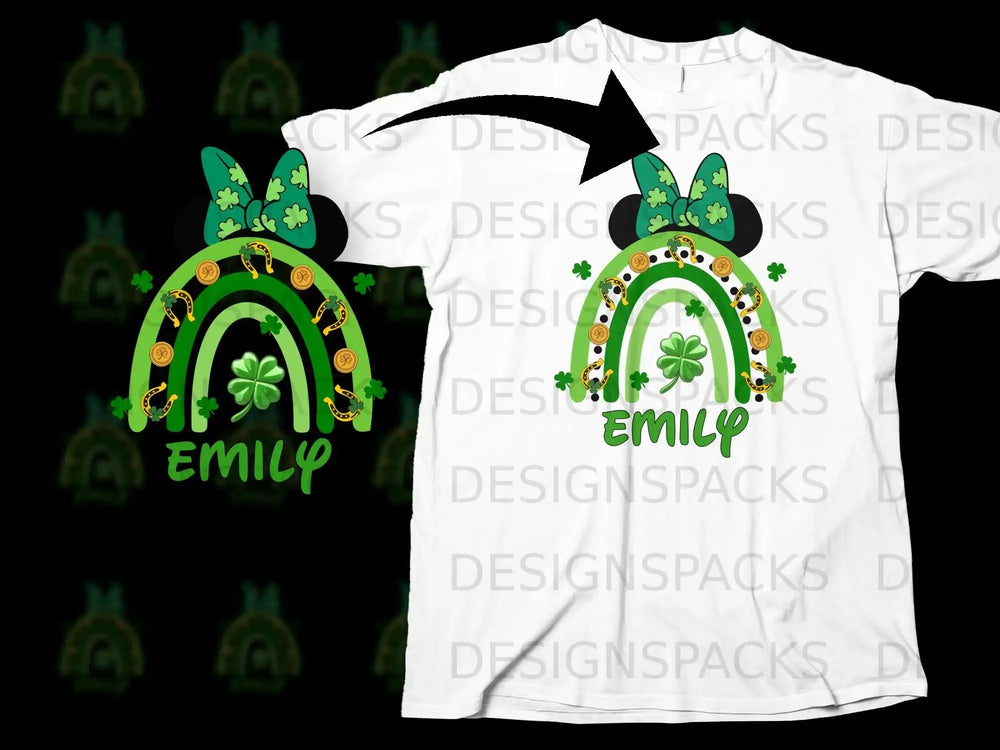 Minnie Mouse Shamrock Rainbow Coins Horseshoes Emily product type