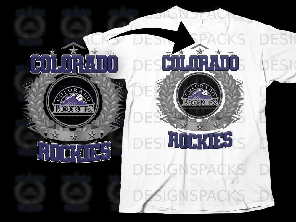 Colorado Rockies Emblem Design Baseball Fan T-Shirt