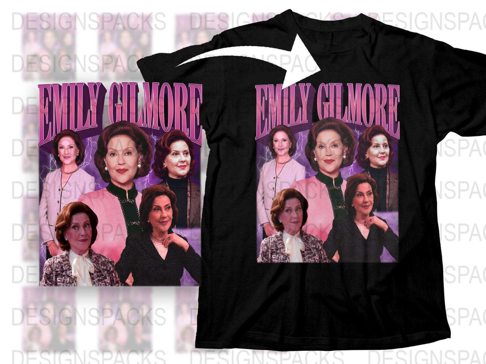 Emily Gilmore TV Show Character Collage T-Shirt, Multiple Poses, Fan Apparel, Gift Idea