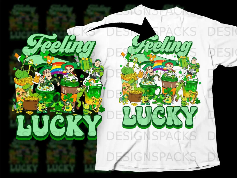 Feeling Lucky St Patricks Day Disney Pixar Cartoon Character product type