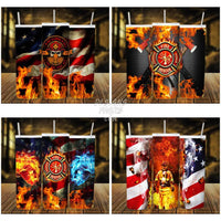 Load image into Gallery viewer, 9 Firefighter Tumbler Wrap Bundle Jpg
