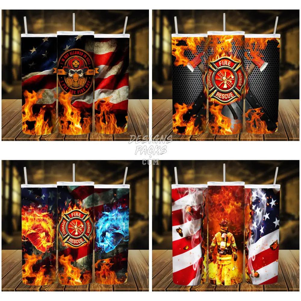 9 Firefighter Tumbler Wrap Bundle Jpg