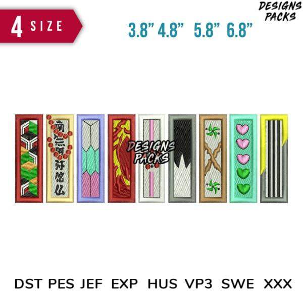 Embroidery designs in 4 sizes, print-ready formats including DST, PES, JEF for instant download