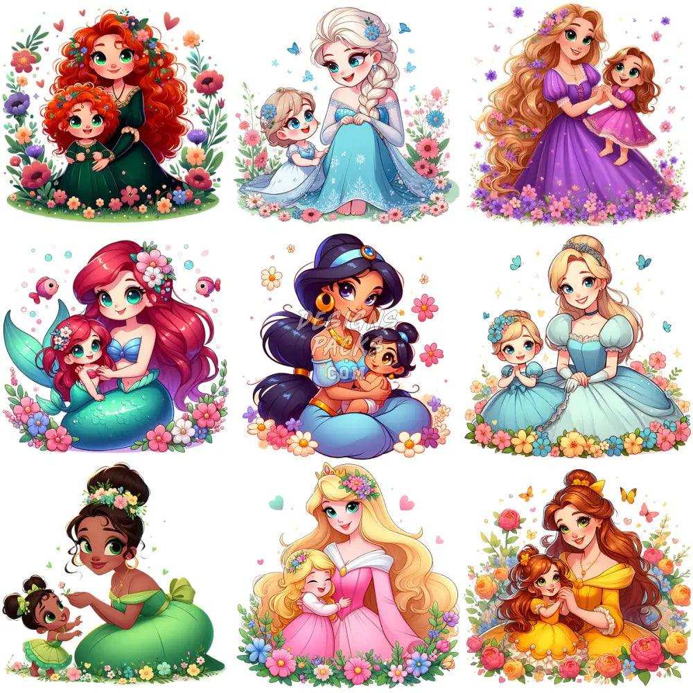 9 Princess Mama Mother's Day Mom Designs Bundle PNG