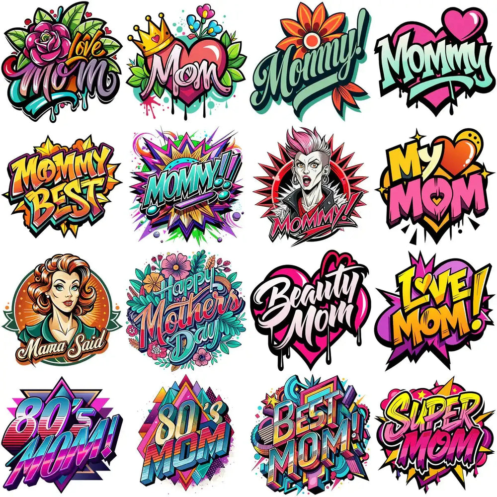 90 Mother's Day Mom Designs Bundle PNG