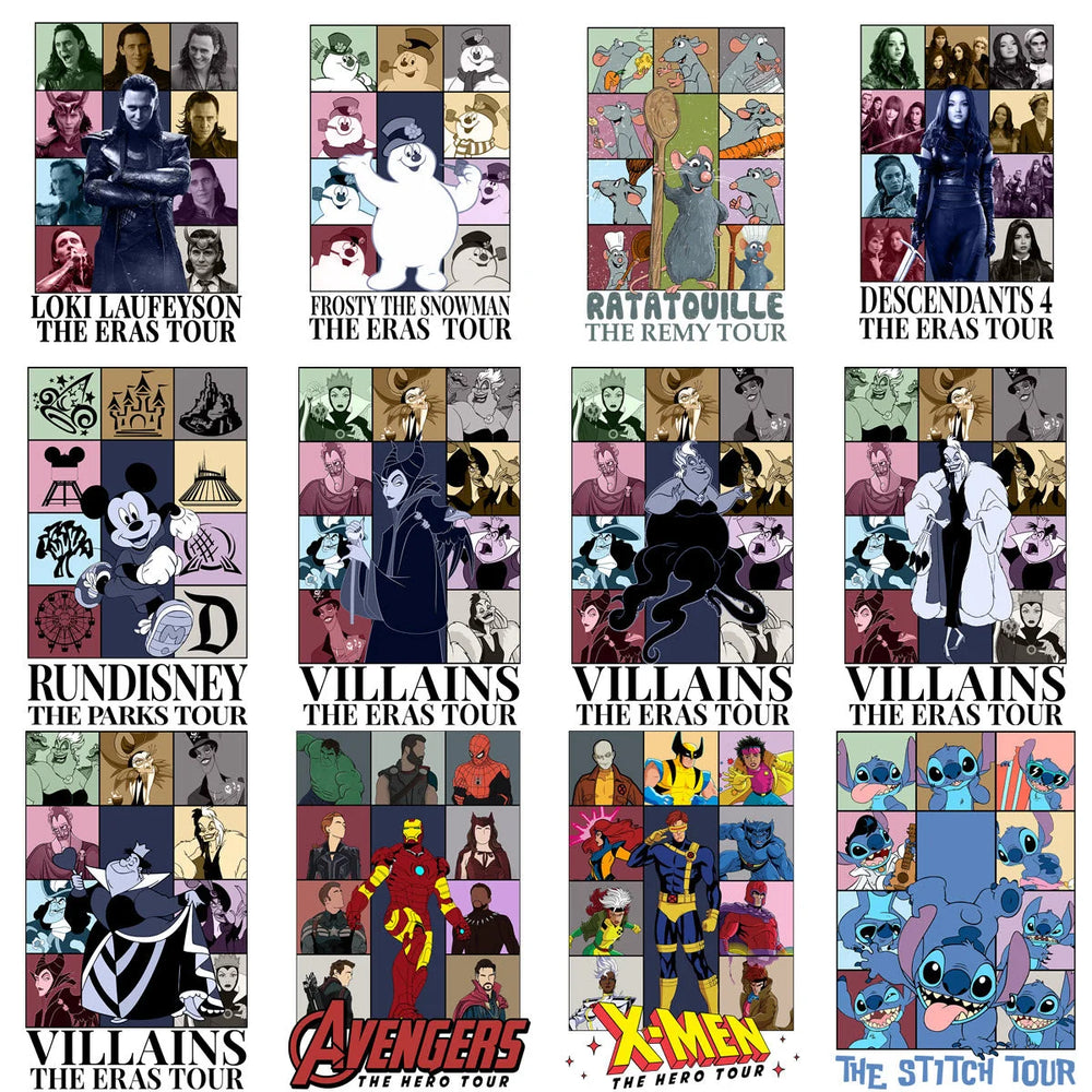 90 Pop Culture Eras Tour V2 Designs Bundle PNG