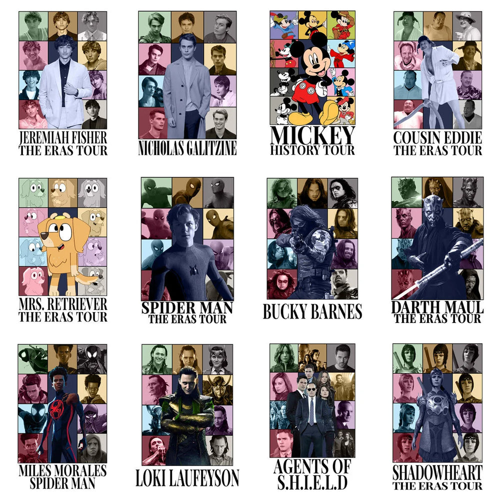 90 Pop Culture Eras Tour V2 Designs Bundle PNG