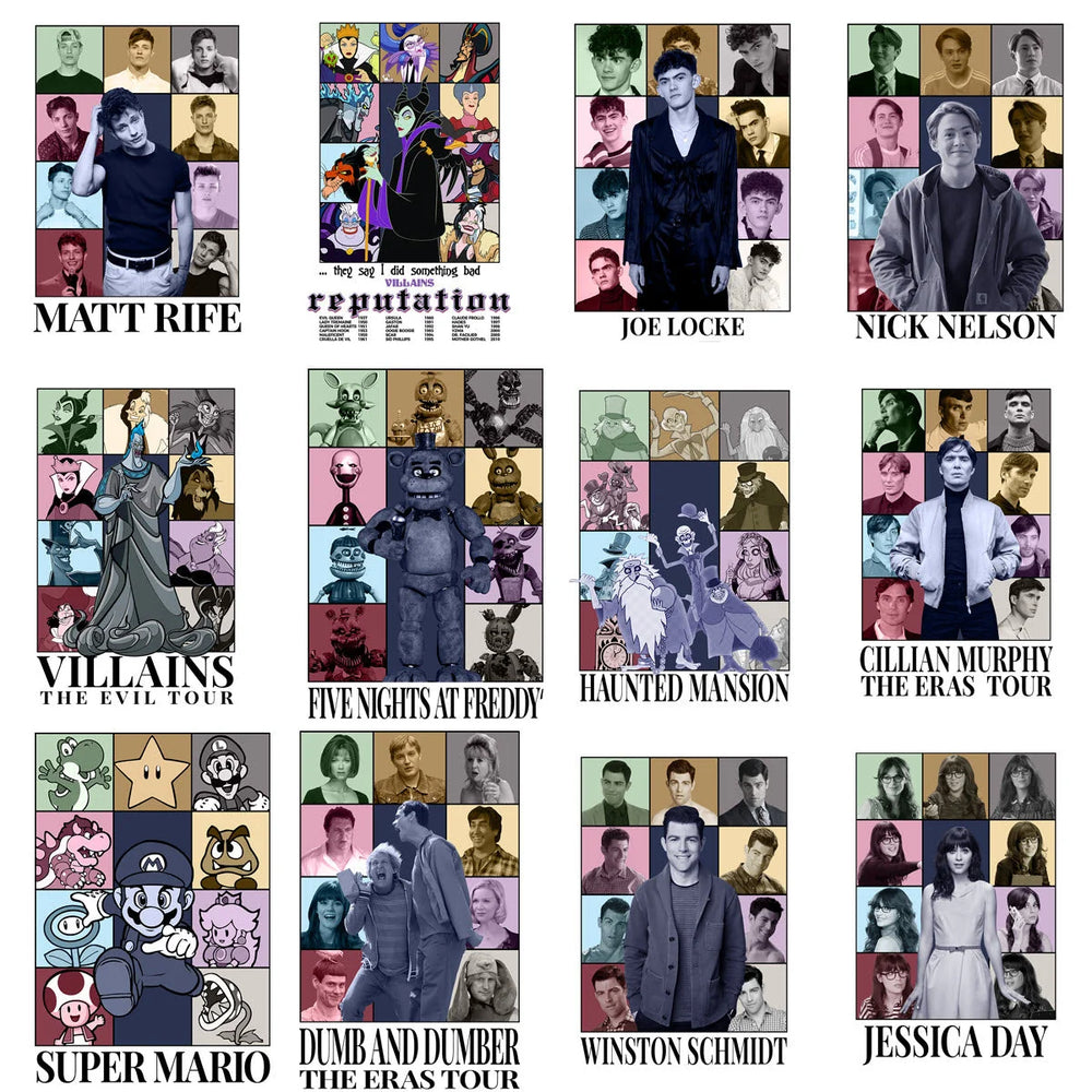 90 Pop Culture Eras Tour V2 Designs Bundle PNG