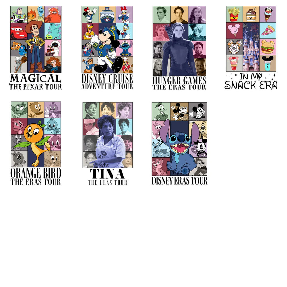 90 Pop Culture Eras Tour V2 Designs Bundle PNG