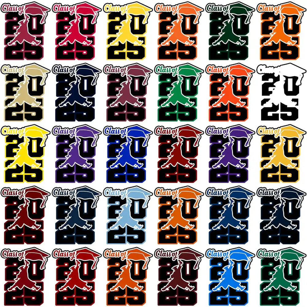 90 Senior Class Of 2025 Graduation Jump Designs Bundle PNG