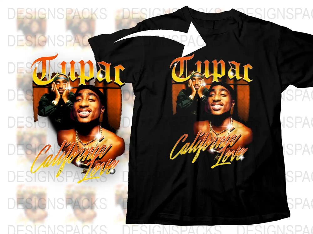Tupac California Love Vintage Hip Hop T-Shirt, 90s Rap Music Tee, Retro Graphic Shirt, Unisex Clothing
