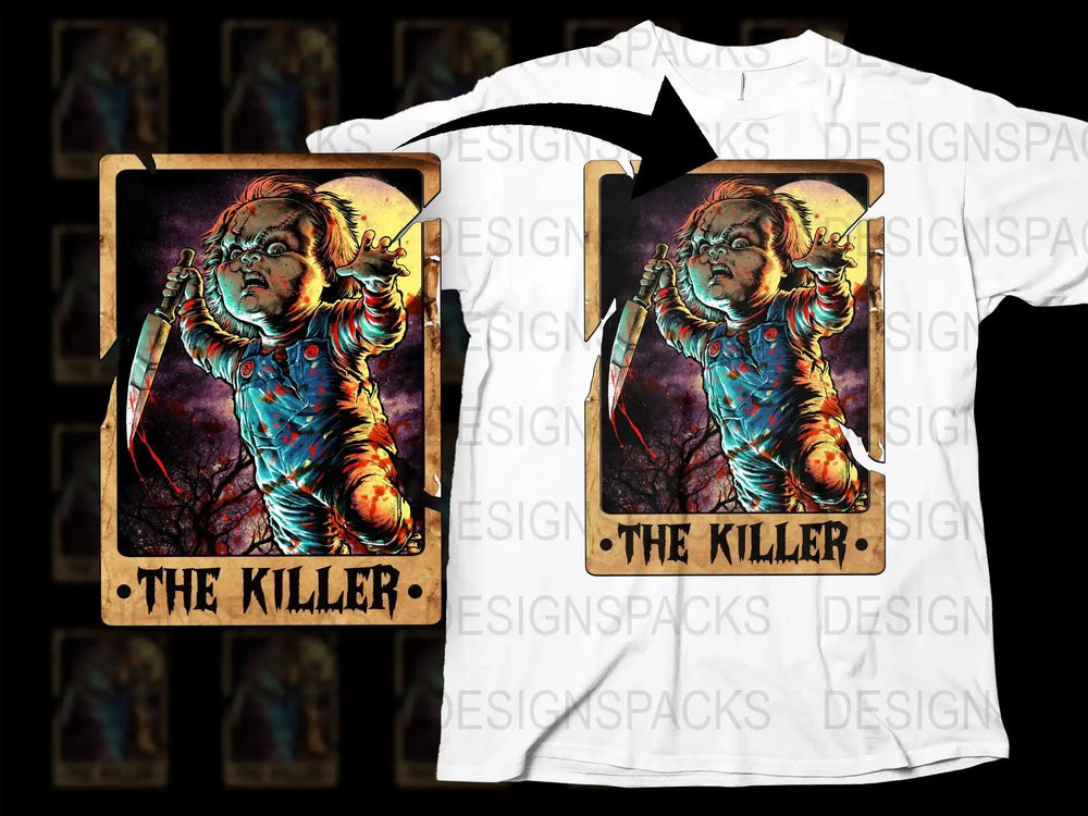 Vintage Horror T-Shirt, The Killer Retro Graphic Tee, Unique Halloween Shirt, Unisex Horror Movie Apparel