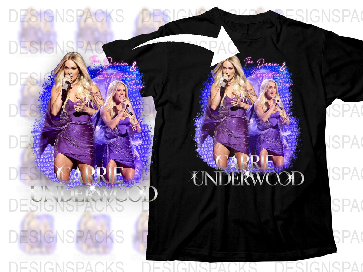 Carrie Underwood Concert T-Shirt, Purple Dress Graphic Tee, Music Merchandise, Fan Gift Idea