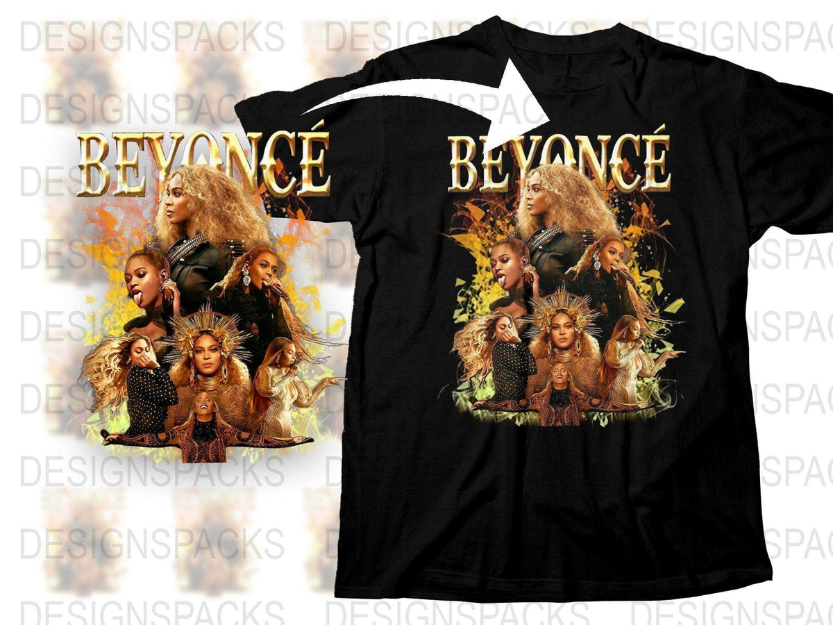 Beyonce Inspired Graphic Tee, Vintage Style Pop Star T-Shirt, Unique Music Fan Apparel, Black Cotton Shirt
