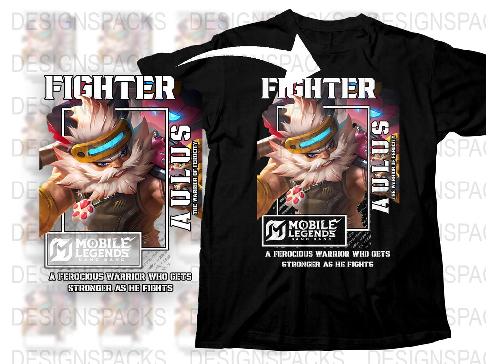 Mobile Legends Fighter T-Shirt, Audric Warrior Design, Gaming Apparel, Geek Tees, Unisex Fashion, Bold Graphic Shirt