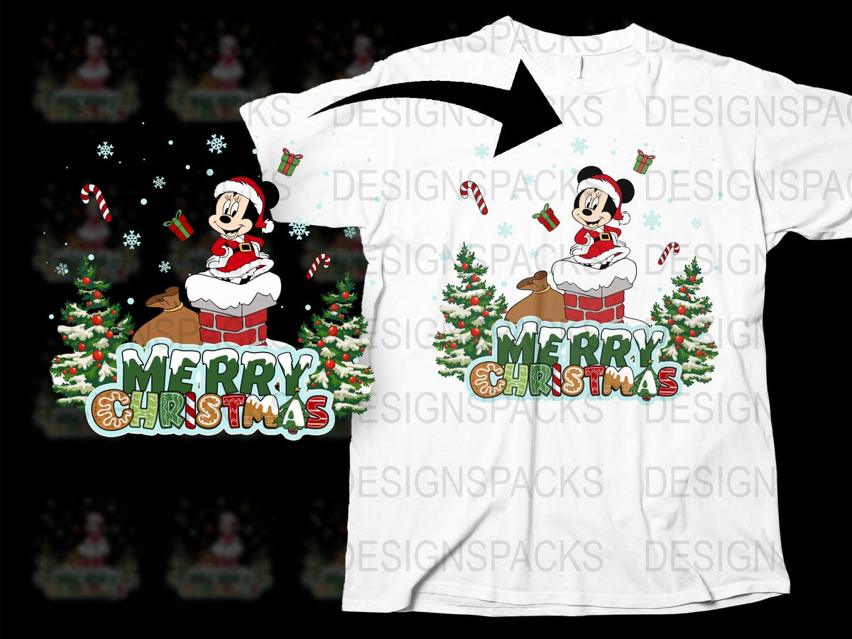 Festive Christmas T-Shirt with Cute Cat Design, Holiday Apparel, Merry Christmas Graphic Tee for Family Celebrations, Unisex