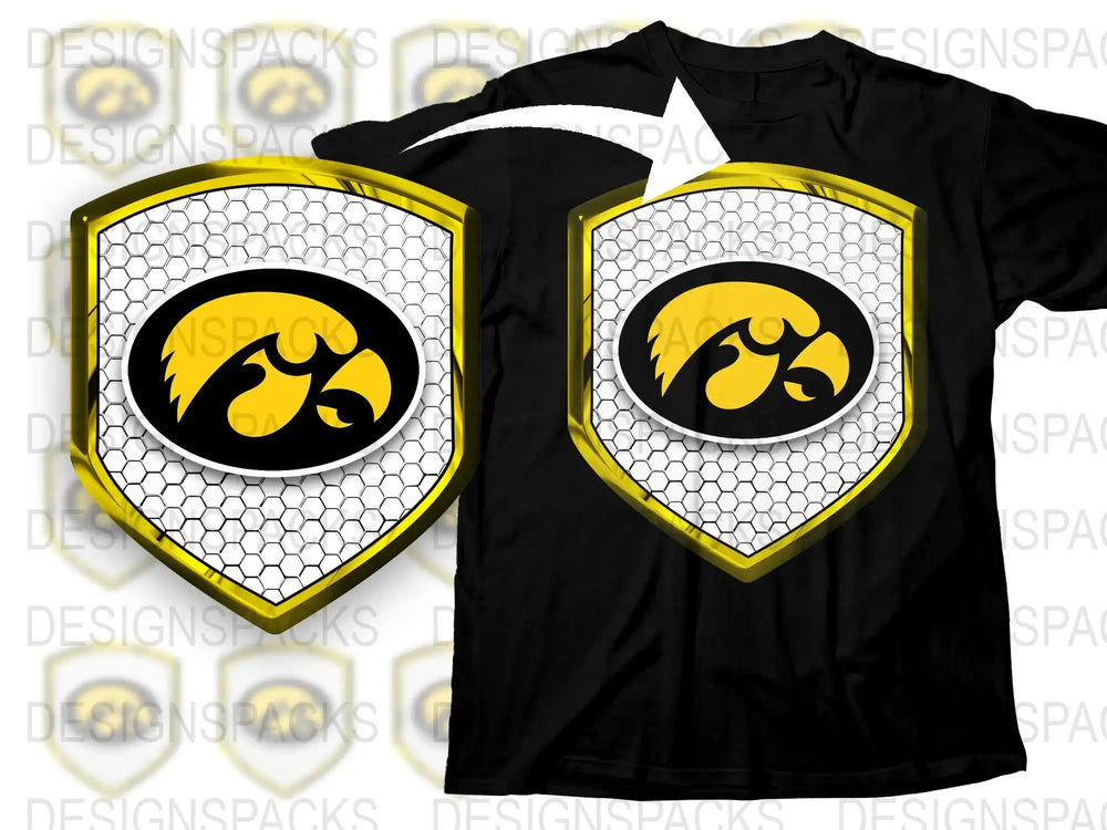Superhero Shield T-Shirt, Black and Yellow Graphic Tee, Comic Book Style Apparel for Adults and Teens