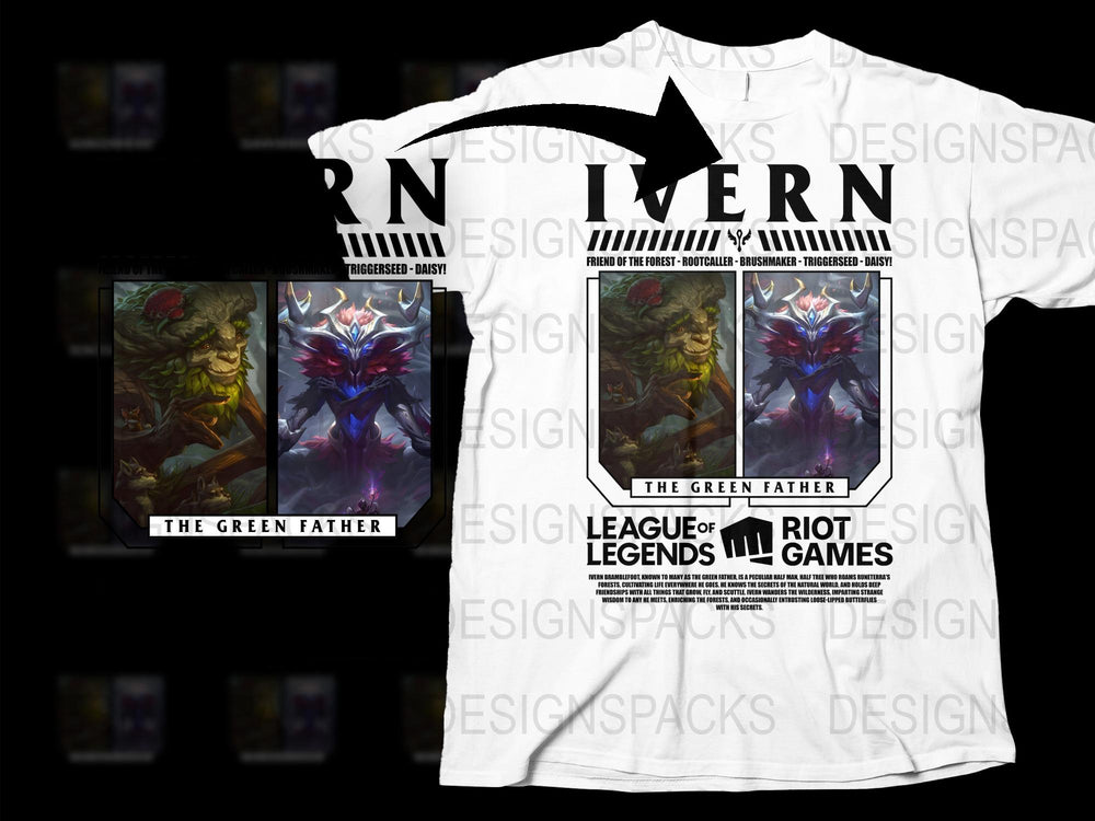 League of Legends Themed T-Shirt, The Green Father Graphic Tee, Gaming Apparel for Fans