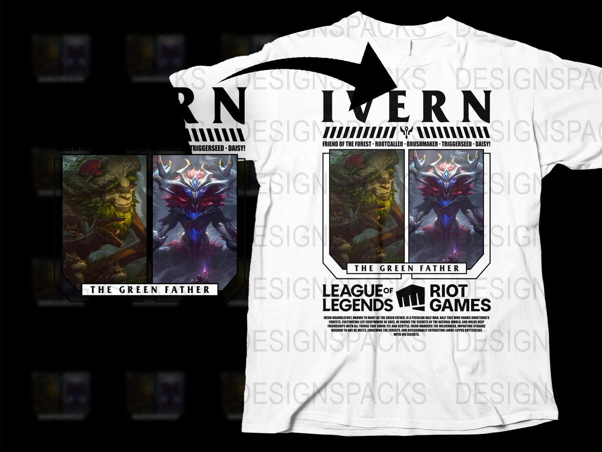 League of Legends Themed T-Shirt, The Green Father Graphic Tee, Gaming Apparel for Fans