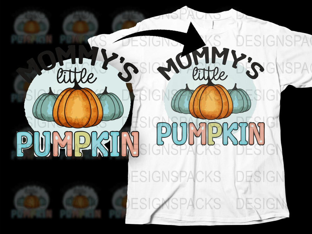 Mommy's Little Pumpkin Cute Fall T-Shirt, Toddler and Infant Thanksgiving Outfit, Autumn Family Matching Tees, Holiday Apparel