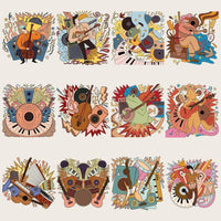 Load image into Gallery viewer, 15 90S Retro Music Doodle Style Designs Bundle PNG
