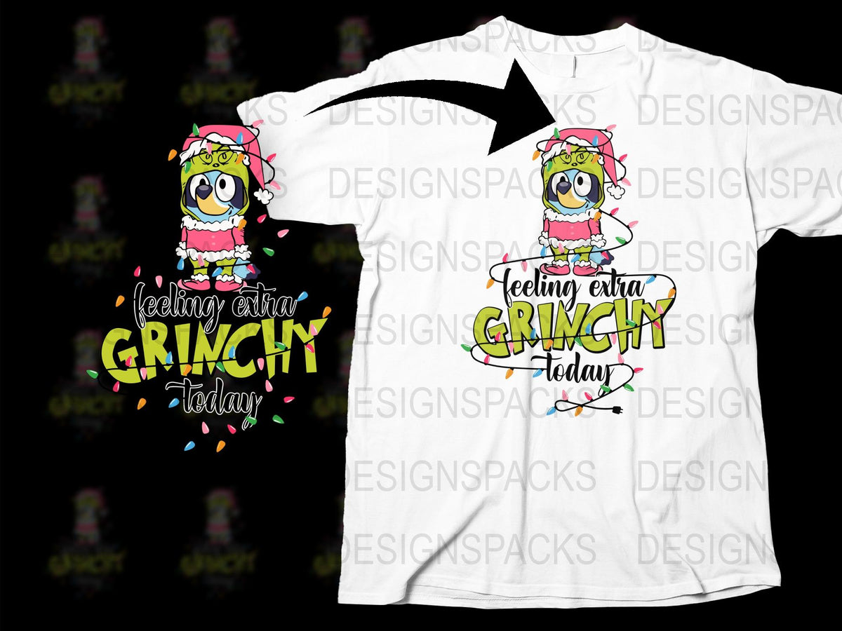 Feeling Extra Grinchy Today T-Shirt, Funny Holiday Tee, Christmas Owl Graphic Shirt, Colorful Festive Apparel