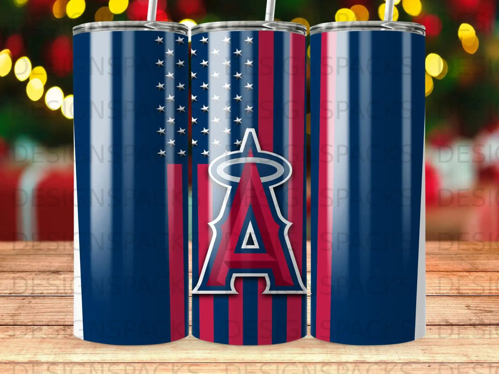 Angels Baseball A Logo American Flag Stars Stripes Red White Blue product type