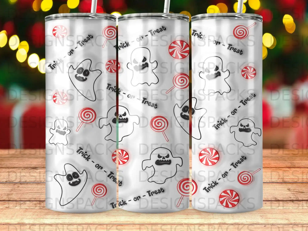 Spooky Ghost Lollipop Trick or Treat Halloween Tumbler product type
