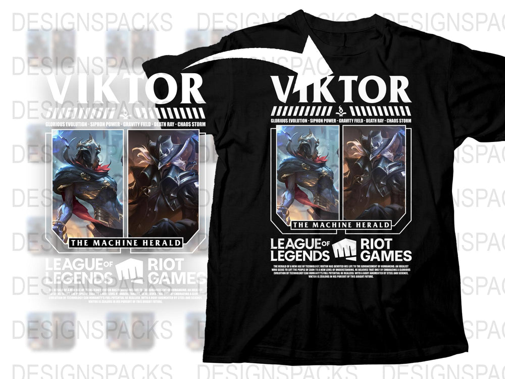League of Legends Viktor T-Shirt, The Machine Herald Graphic Tee, Gamer Apparel, Riot Games Merchandise