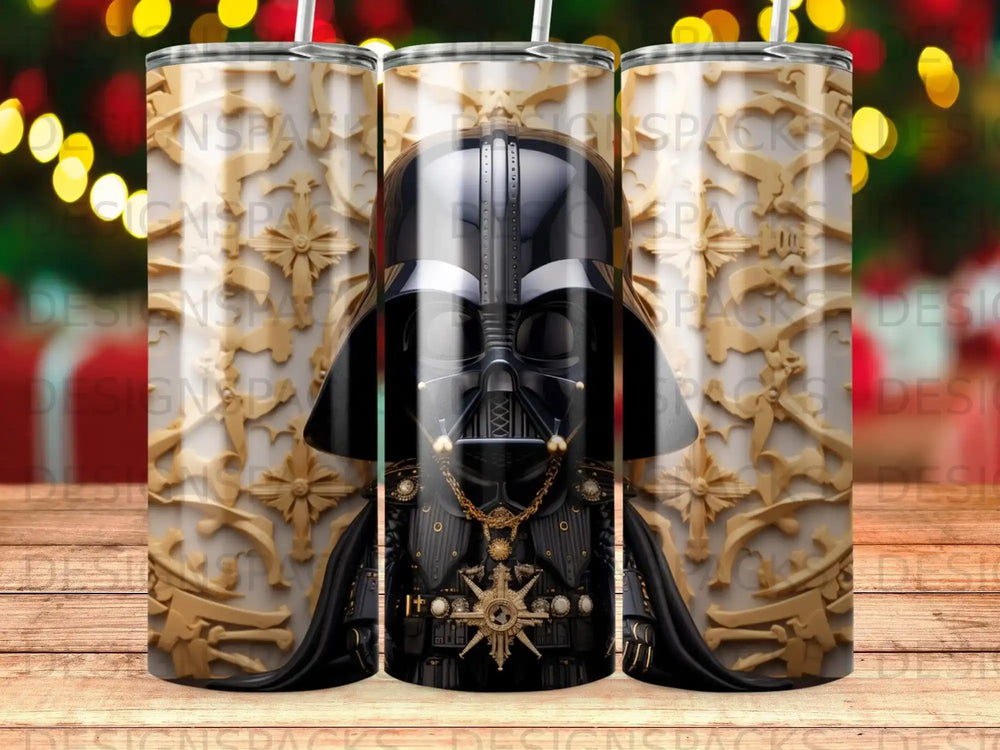 Darth Vader in ornate gold armor, holding a golden scepter.
