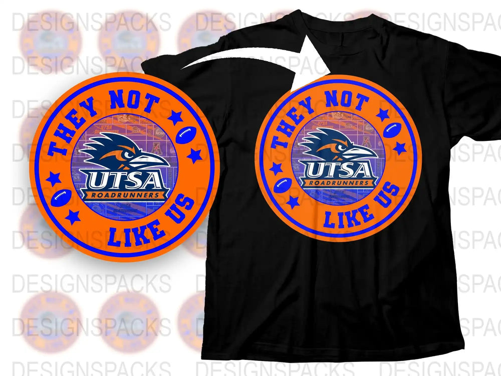 UTSA Roadrunners T-Shirt, They Not Like Us Slogan, College Team Apparel, Sports Fan Black Tee