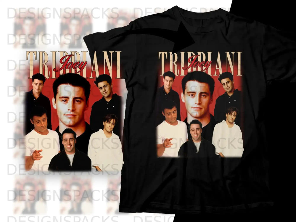 Tribbiani t-shirt with Joey Tribbiani from Friends in collage.
