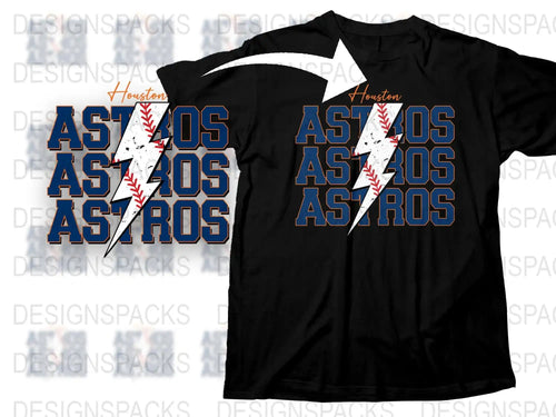 Houston Astros Inspired T-Shirt, Baseball Team Logo Graphic Tee, Sports Fan Gift, Unisex Apparel