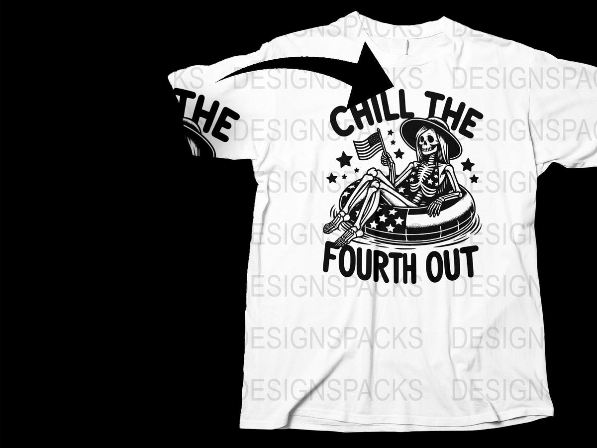 Chill the Fourth Out T-Shirt, Funny July 4th Graphic Tee, Independence Day Shirt, Patriotic Summer Top, Unisex Design