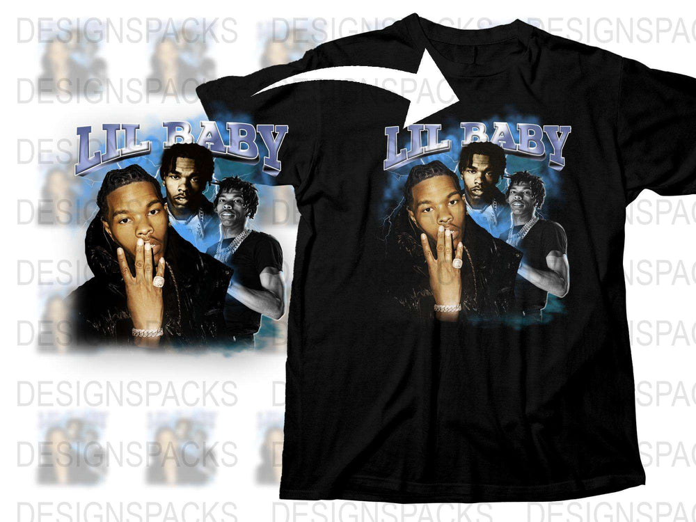 Lil Baby Graphic T-Shirt, Hip Hop Merch, Black Cotton Tee, Music Fan Apparel, Men's Women's Unisex Sizes