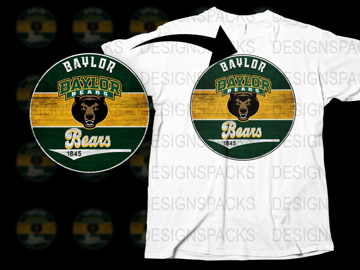 Baylor Bears Vintage Style T-Shirt, College Sports Team Apparel, 1845 Graphic Tee, Unisex