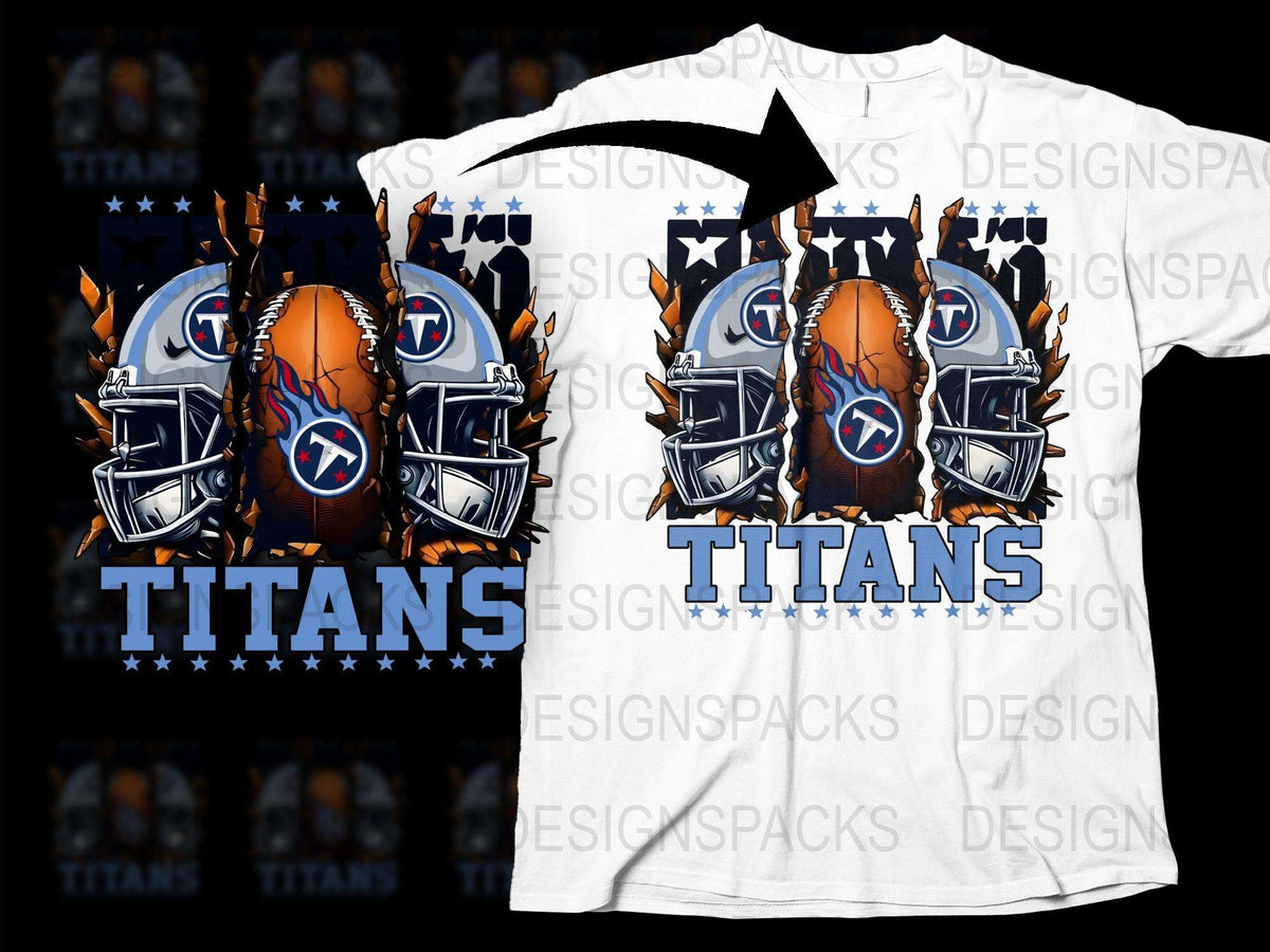 Tennessee Titans Sports Team Graphic T-Shirt, Football Fan Apparel, Unisex White Tee