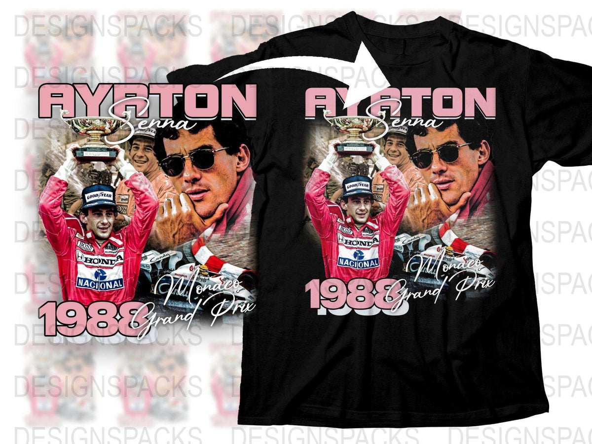 Vintage Ayrton Senna 1988 Grand Prix Champion Graphic T-Shirt, Retro Motor Racing Tee, Collectible Sports Memorabilia Shirt