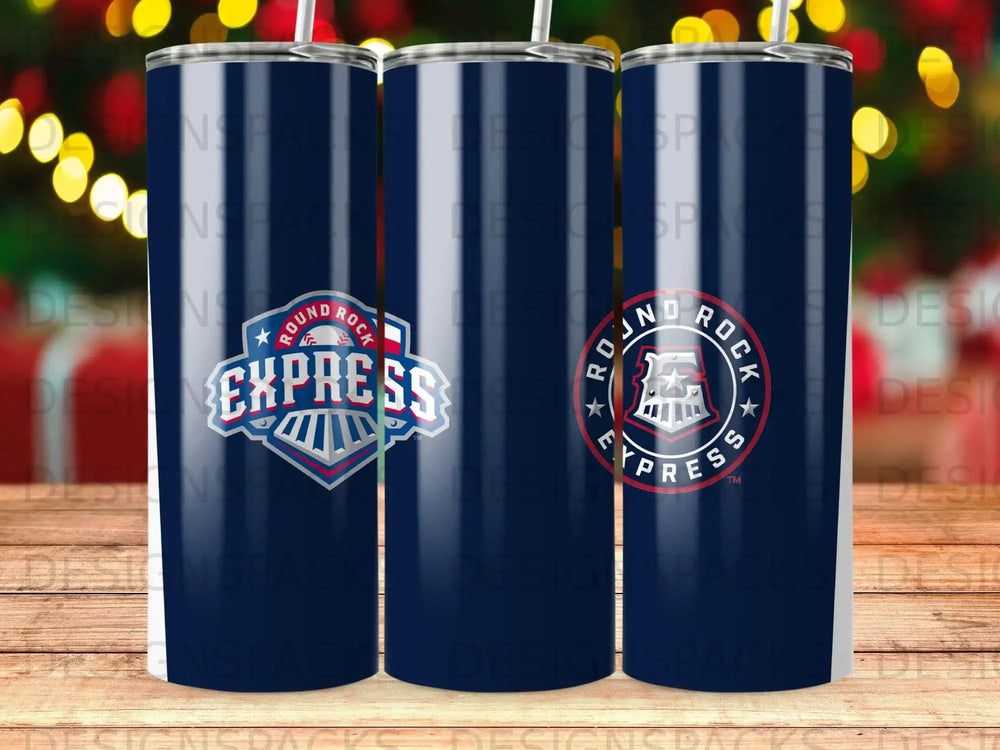 Tumbler with Round Rock Express logo and "Express" text.